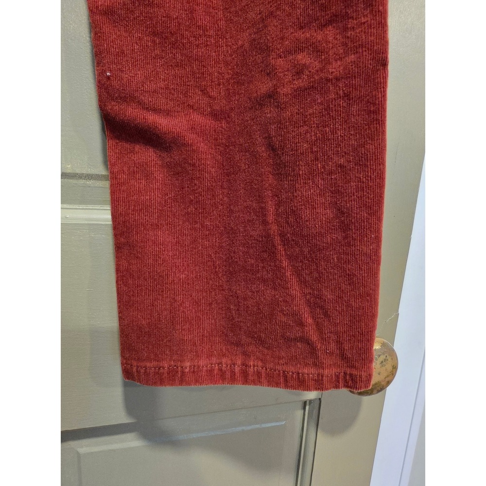 St. John's Bay Rust Orange Corduroy Pants Straight Leg 10 Petite 10P Fall Boho - Picture 6 of 10